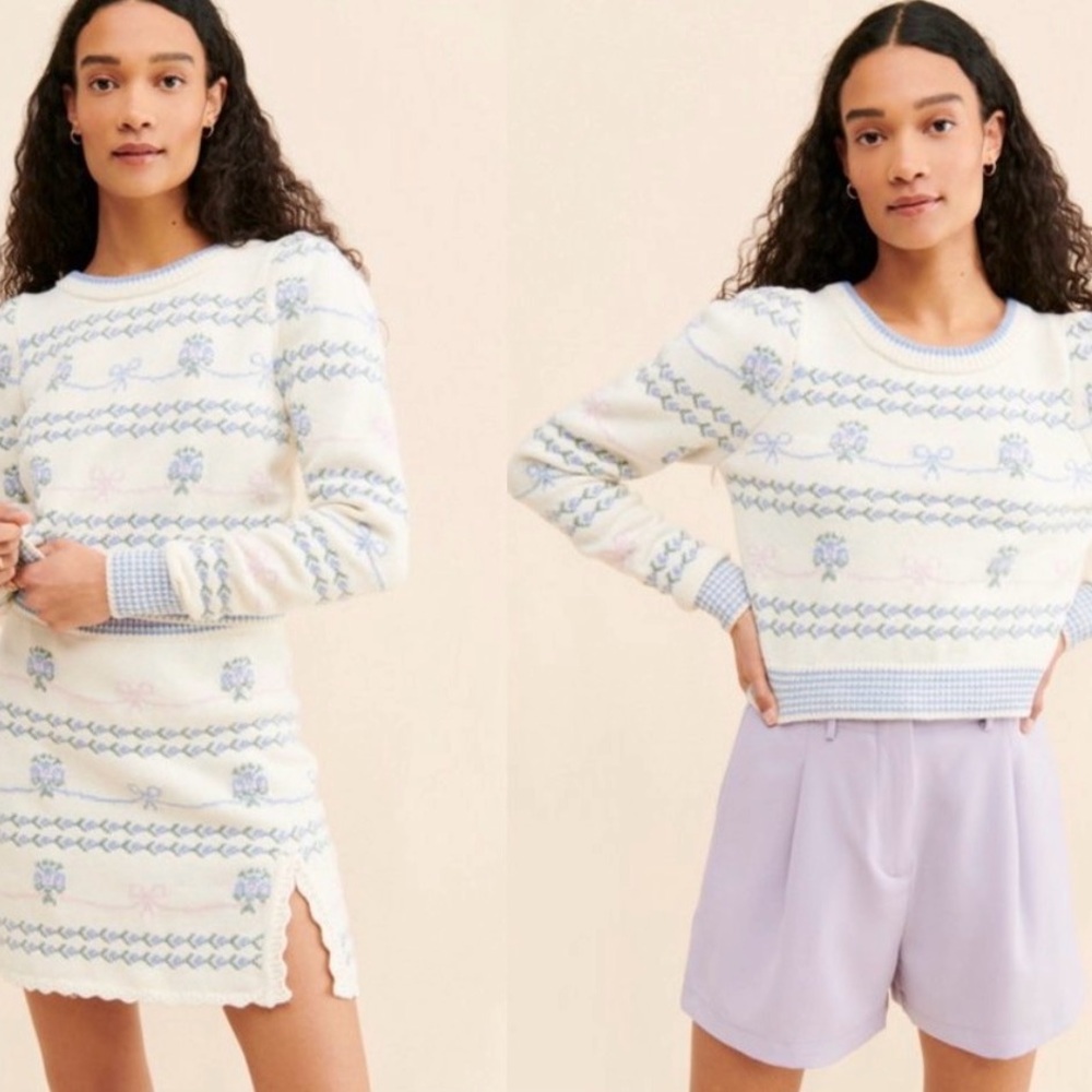 LoveShackFancy Dolana Crop Pullover Sweater - Picture 5 of 14